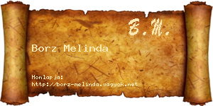 Borz Melinda névjegykártya