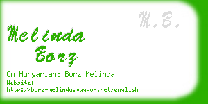 melinda borz business card